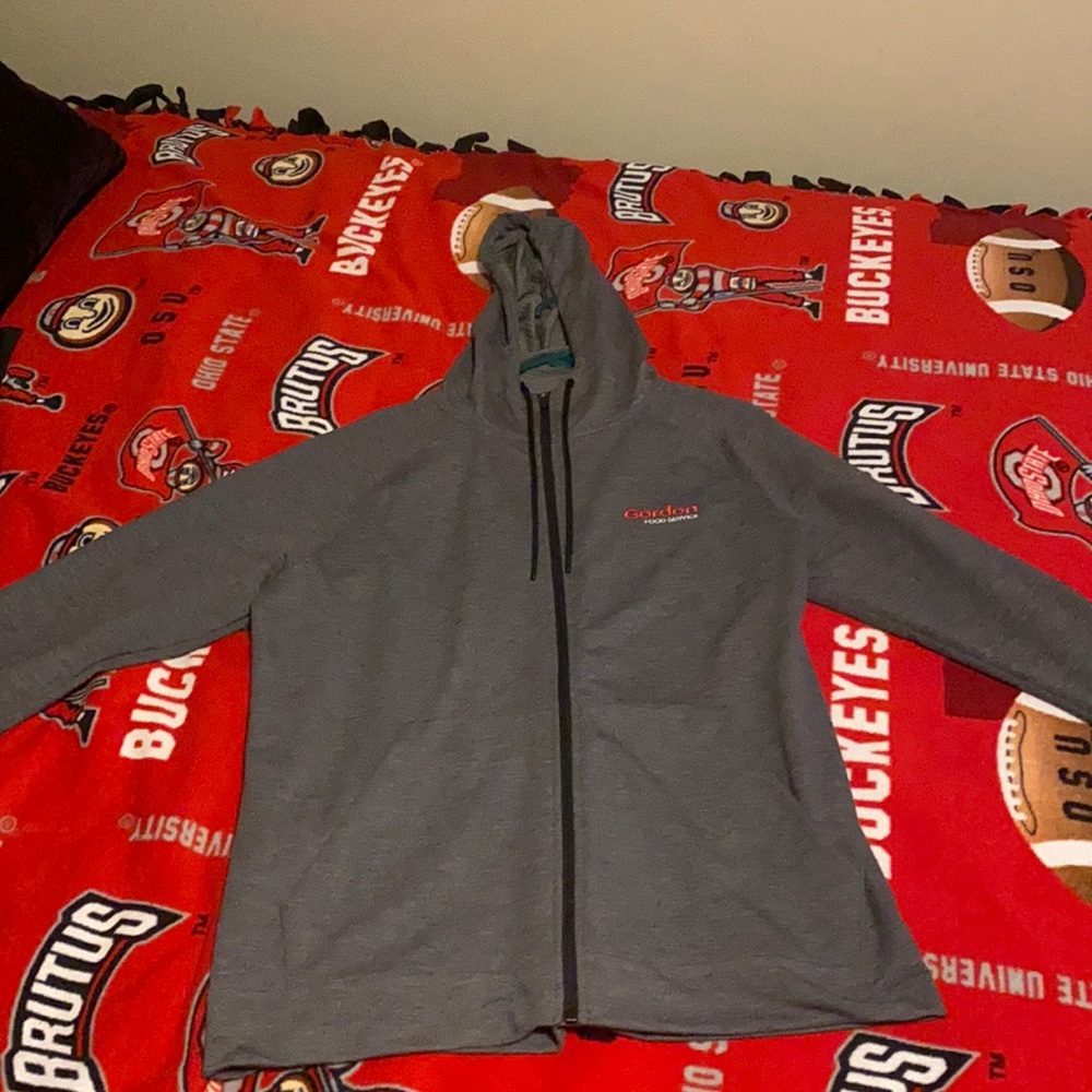 Gray long-sleeve GFS brand zip up